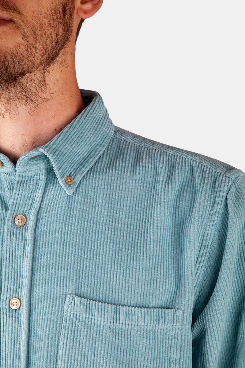 Portuguese Flannel Thick Lobo Cotton-Corduroy Shirt (Turquoise) | Shirts