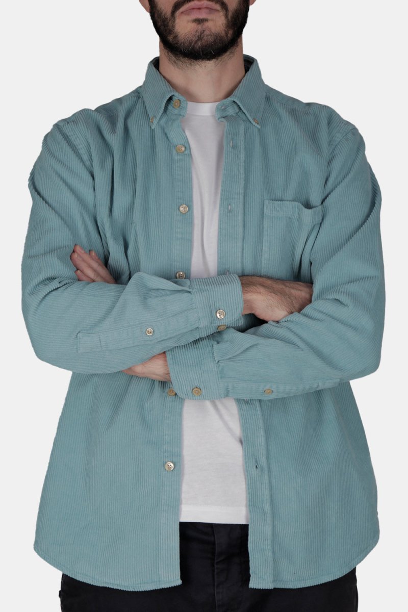 Portuguese Flannel Thick Lobo Cotton-Corduroy Shirt (Turquoise) | Shirts