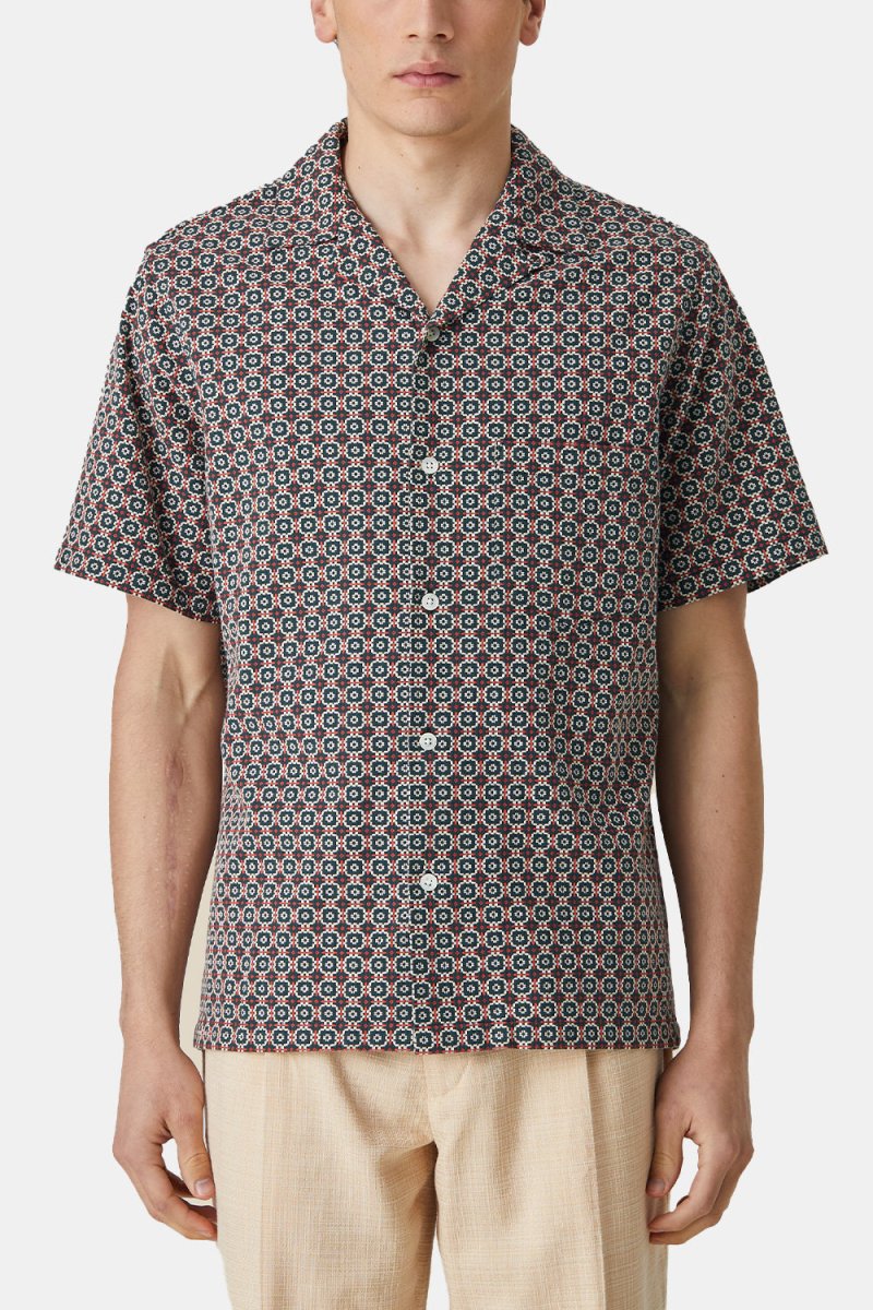 Portuguese Flannel Tile Shirt (Green/Orange) | Shirts