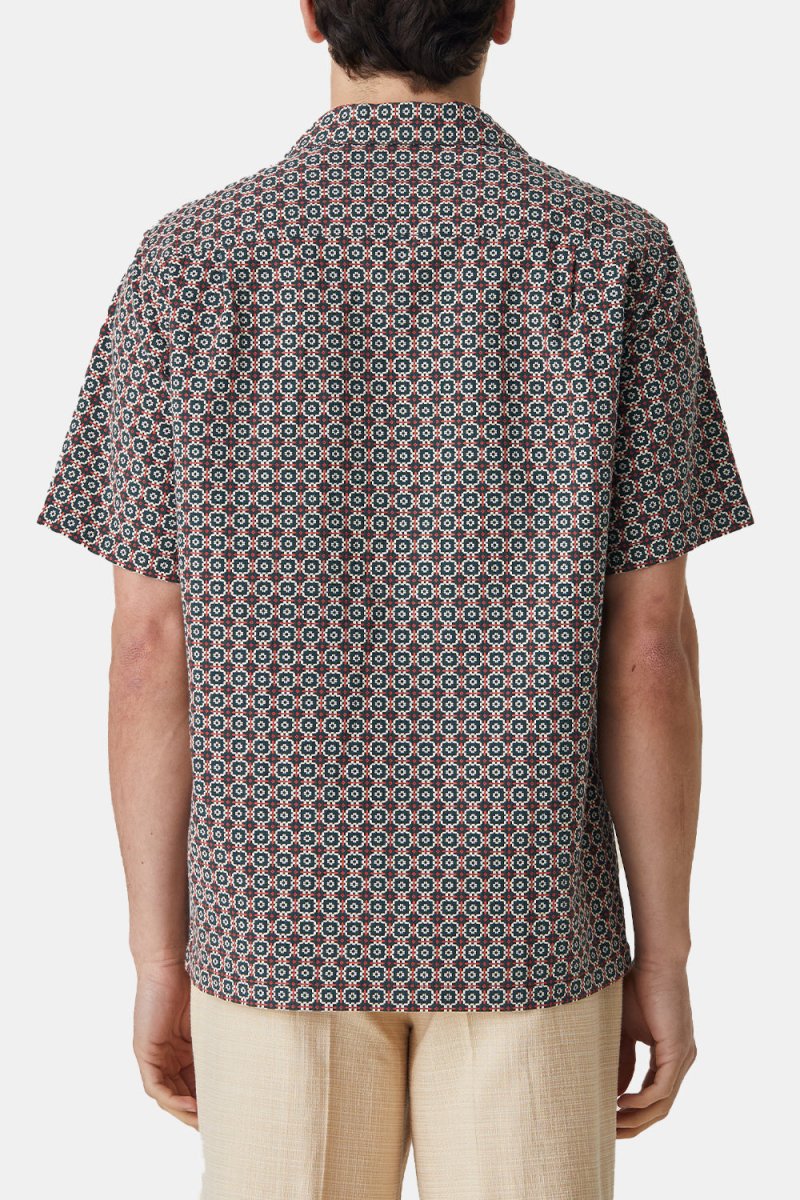 Portuguese Flannel Tile Shirt (Green/Orange) | Shirts
