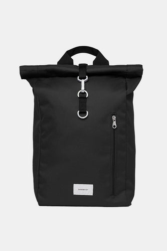 Sandqvist Ground Rolltop L Backpack (Black/Black) | Bags