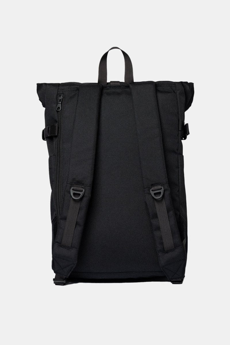Sandqvist Icon Rolltop Backpack M (Black/Black Leather) | Bags
