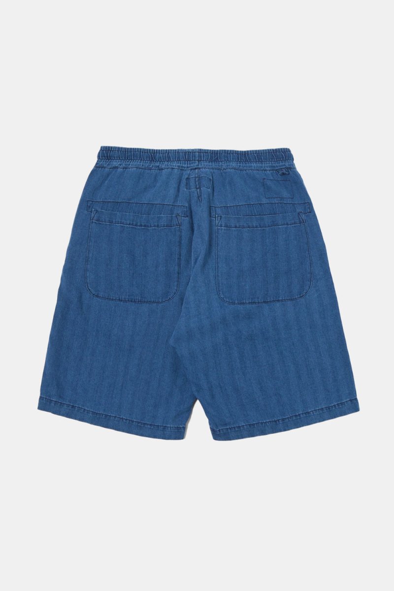 Universal Works Herringbone Denim Lumber Short (Washed Indigo) | Shorts