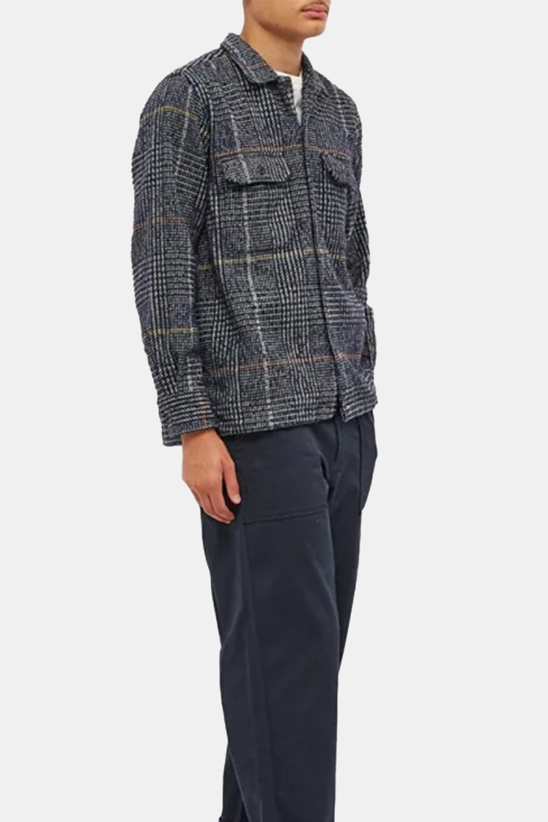 Universal Works Long Sleeved Utility Shirt (Navy Dogtooth Check) | Shirts