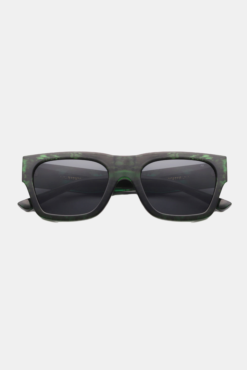 A Kjaerbede Agnes Big Frame Sunglasses (Green Marble Transparent) | Number Six