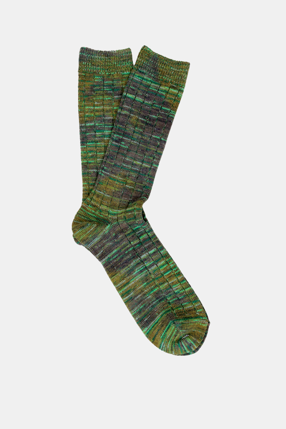 Anonymous Ism Digital Knit Crew Socks (Green Mix)