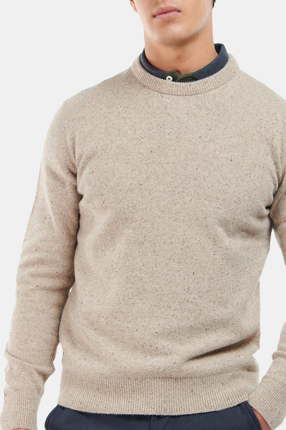 Barbour Tisbury Knitted Crew Sweater (Stone)