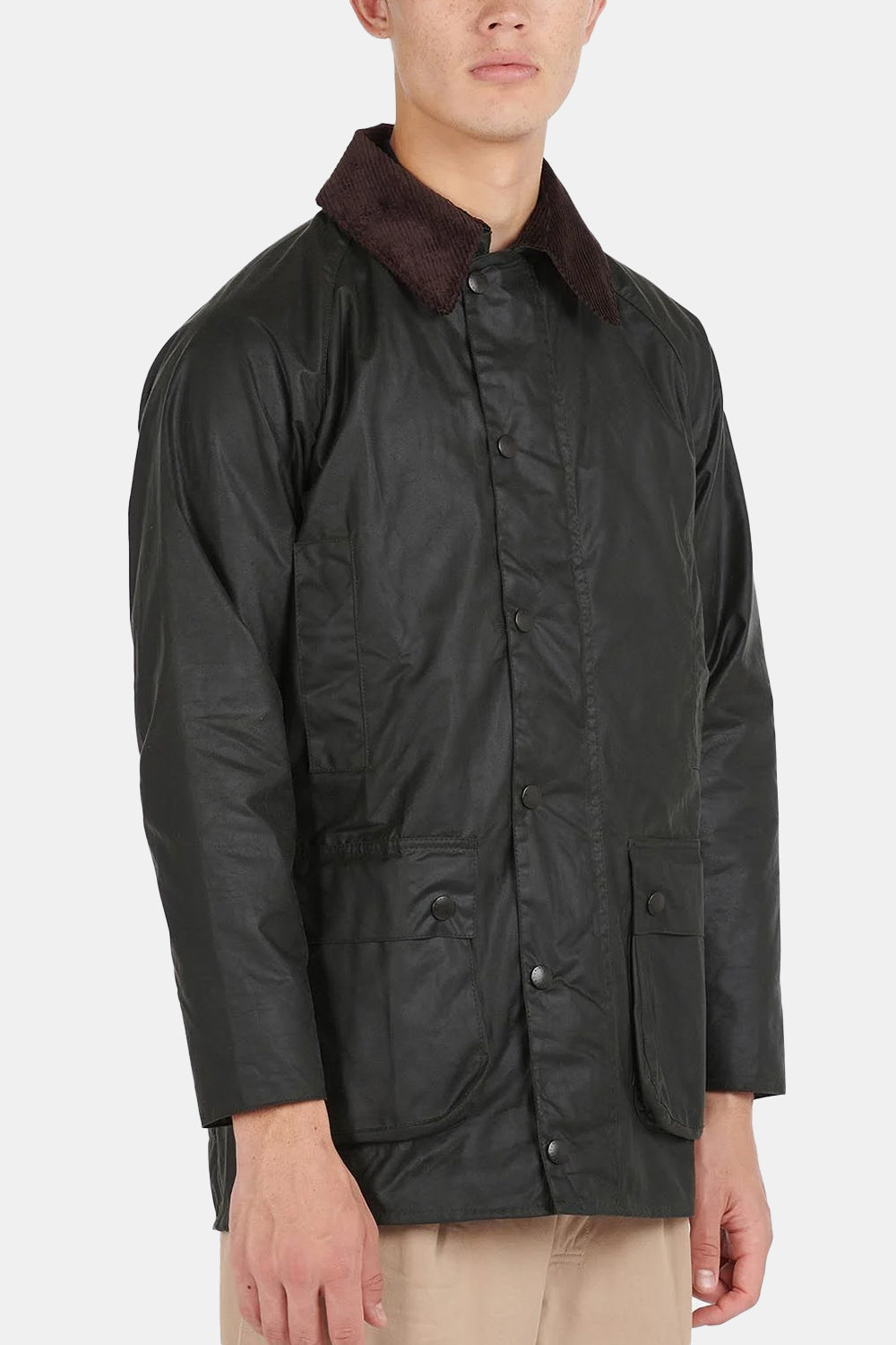 Barbour White Label SL Beaufort Waxed Cotton Jacket (Sage) | Number Six