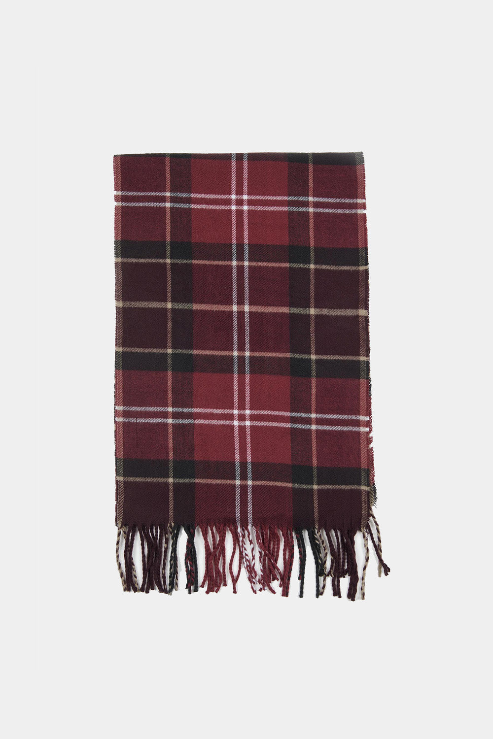 Barbour Galingale Tartan Scarf (Winter Red) | Number Six