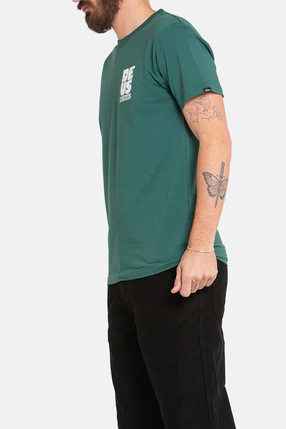 Deus Postal Organic Cotton T-Shirt (Work Green) | Number Six