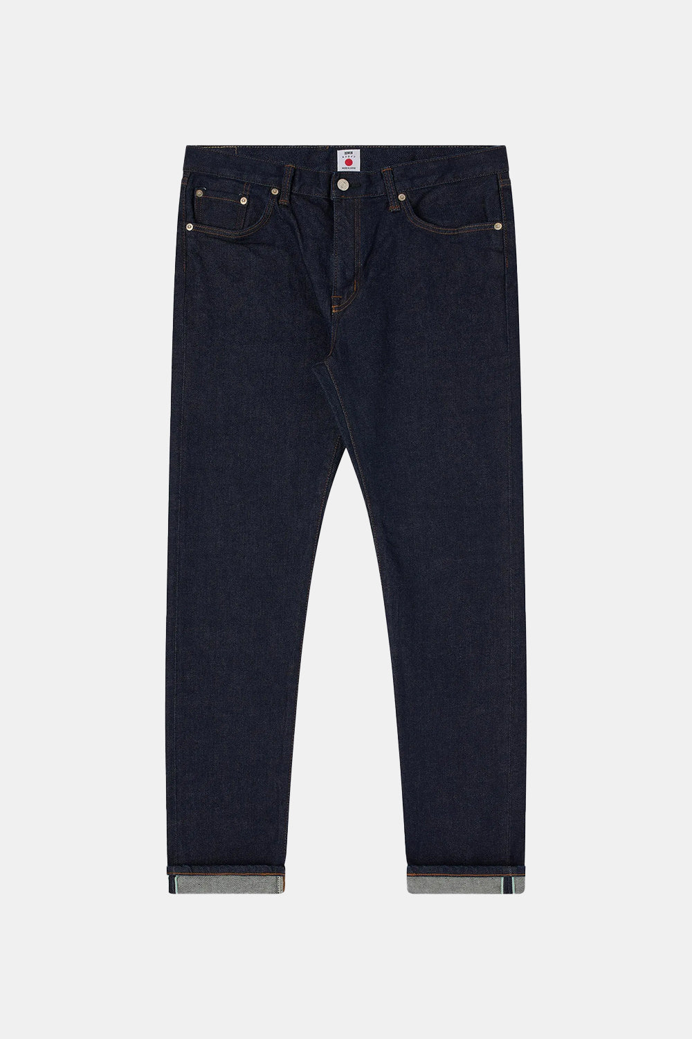 Edwin Regular Tapered Kaihara Blue Rinsed Jeans (Green & White Selvage) | Number Six