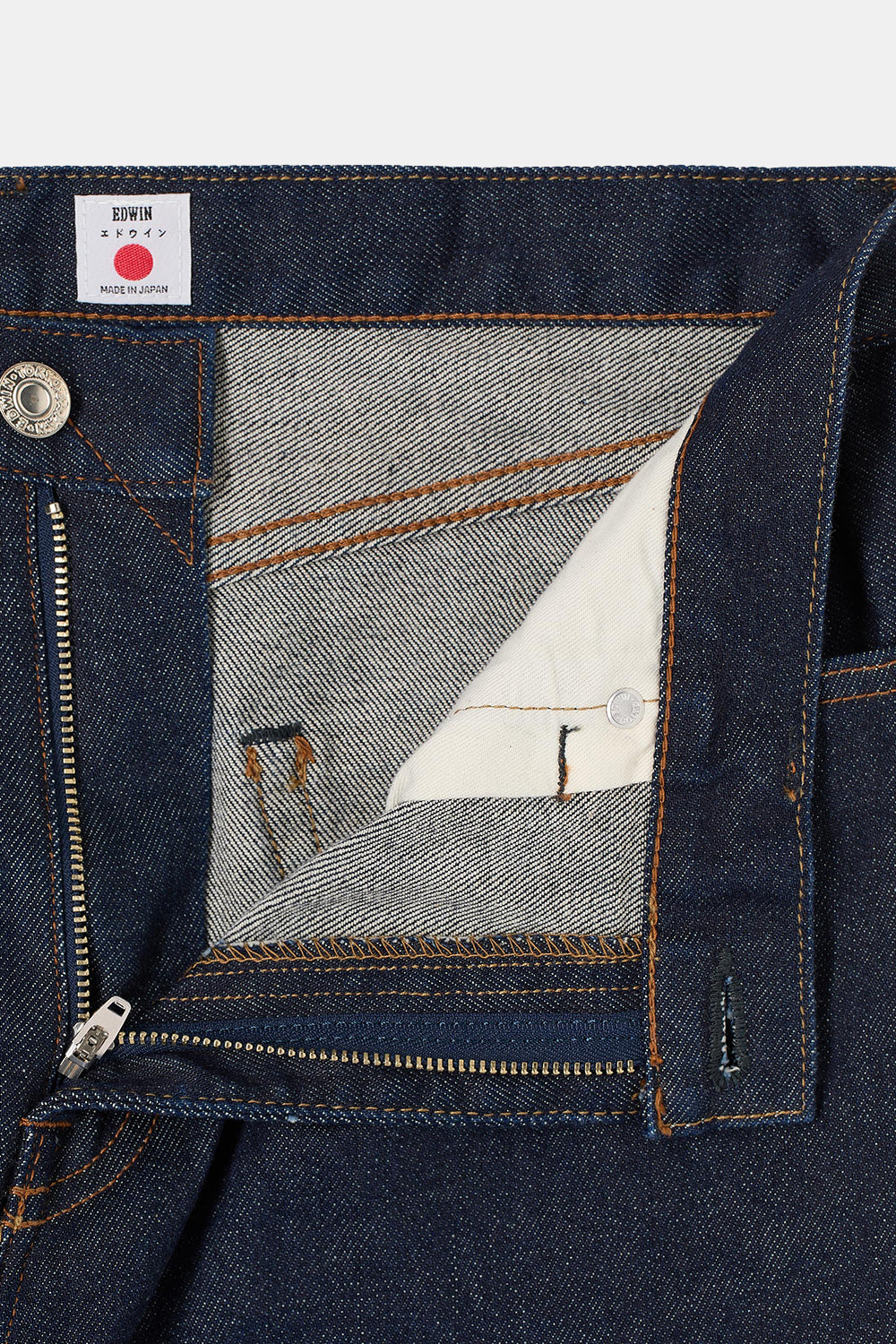 Edwin Regular Tapered Kaihara Blue Rinsed Jeans (Green & White Selvage) | Number Six