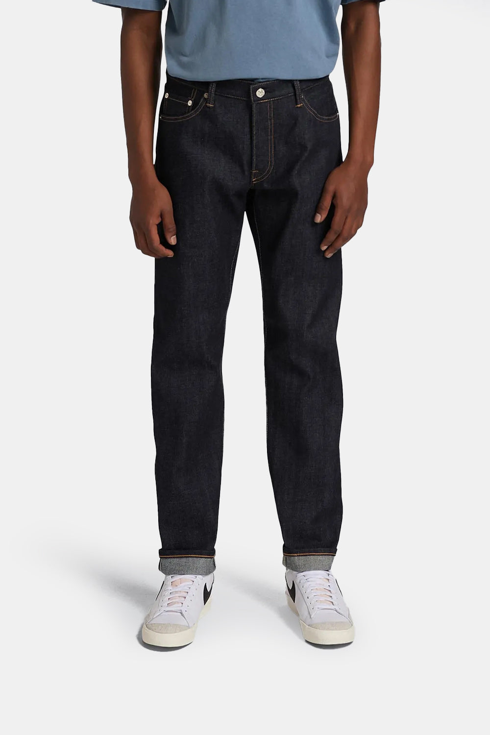 Edwin Regular Tapered Kurabo Recycled Denim Jeans (Unwashed Blue) | Number Six
