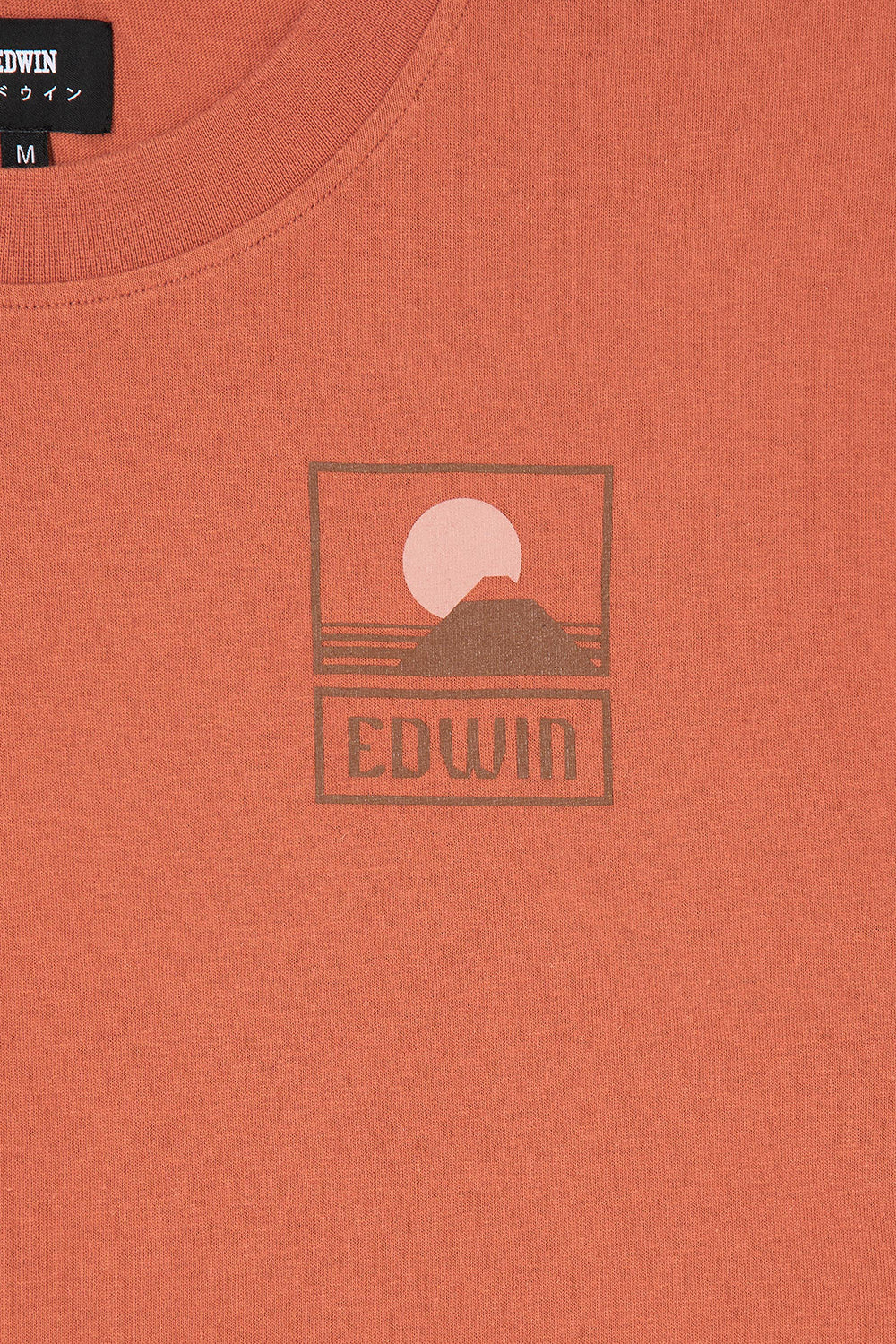Edwin Sunset on Mr. Fuji T-Shirt (Baked Clay) | Number Six