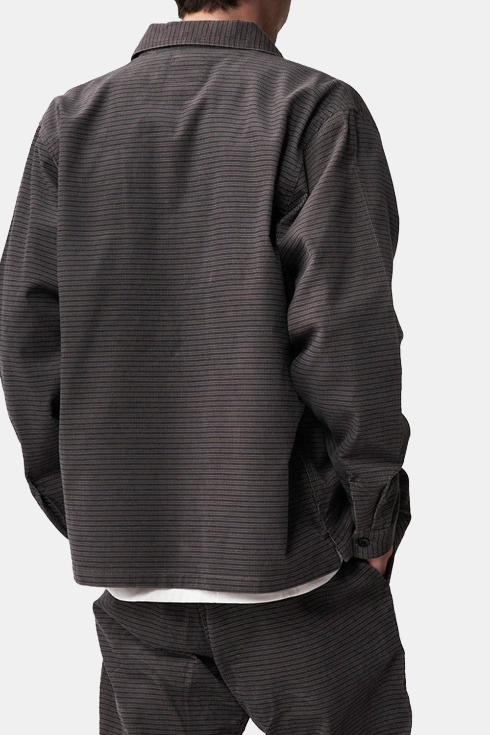 Gramicci Grid Cord Zip Shirt (Grey) | Number Six