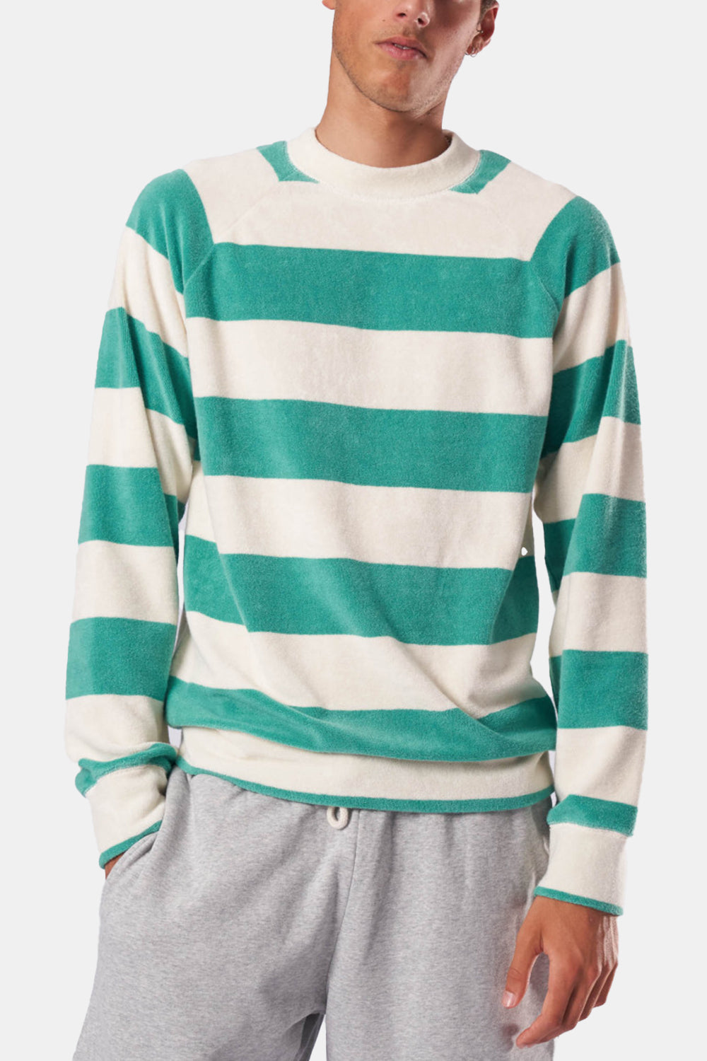 La Paz Cunha Sweatshirt (Gumdrop Green Stripes) | Number Six