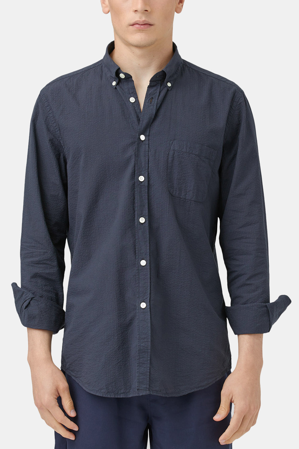 Portuguese Flannel Atlantico Shirt (Navy) | Number Six